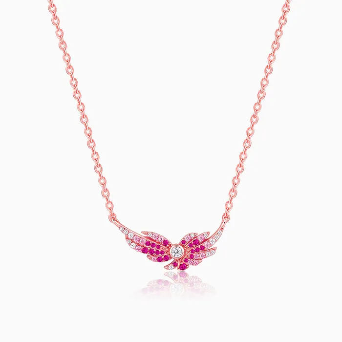 Rose Gold Fly In Pink Necklace Giva