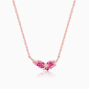 Rose Gold Fly In Pink Necklace Giva