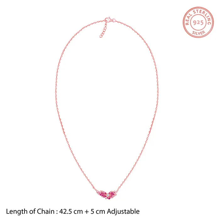 Rose Gold Fly In Pink Necklace Giva