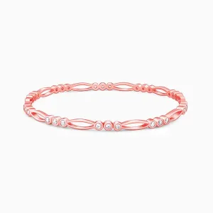 Rose Gold Glittering Zirconia Bangle Giva