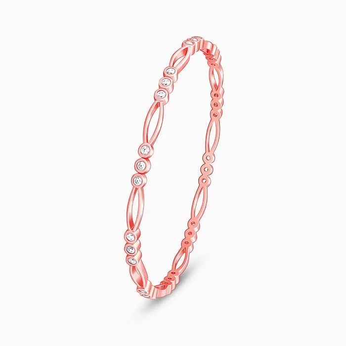 Rose Gold Glittering Zirconia Bangle Giva