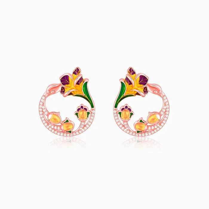 Rose Gold Graces Bell Mallow Earrings Giva