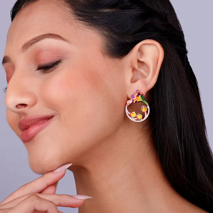 Rose Gold Graces Bell Mallow Earrings Giva