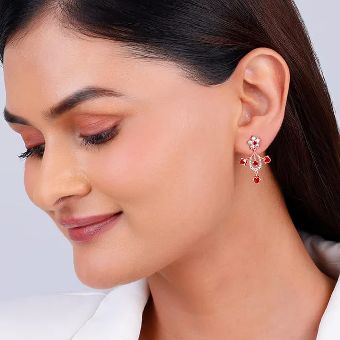 Rose Gold Grow in Love Earrings Giva