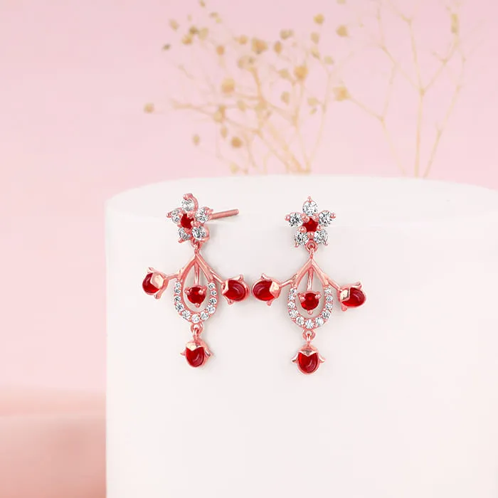 Rose Gold Grow in Love Earrings Giva