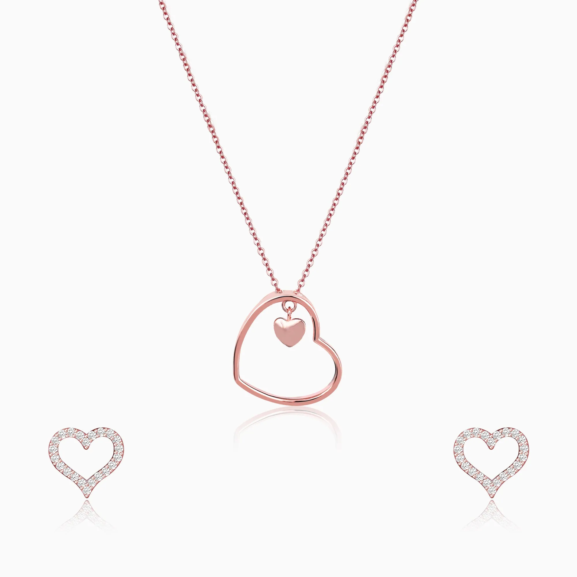 Rose Gold Heart Set Giva