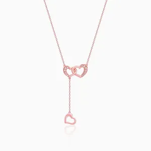 Rose Gold Hearts Dripping with Love Necklace Giva