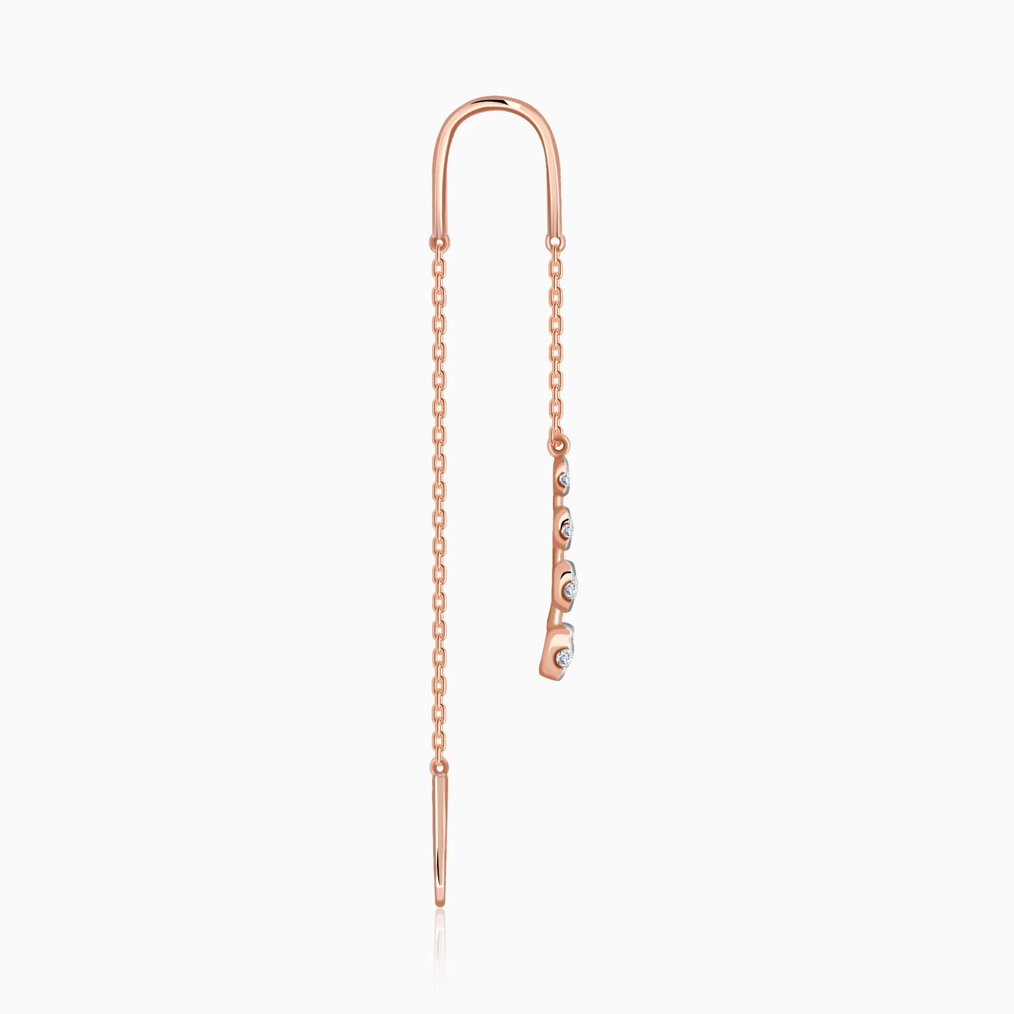 Rose Gold Kiran Sui Dhaaga Earrings Giva