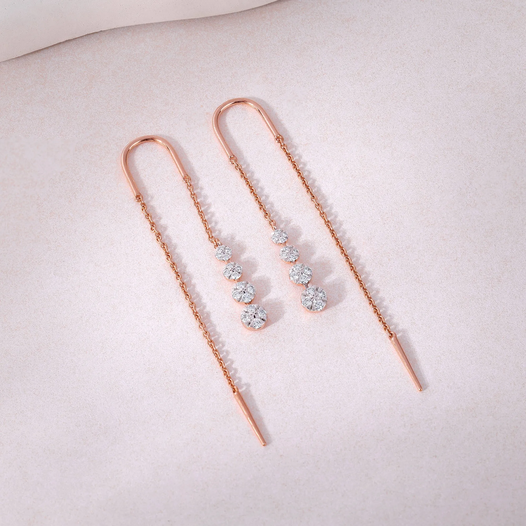 Rose Gold Kiran Sui Dhaaga Earrings Giva