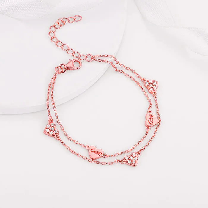 Rose Gold Layered Love Bracelet Giva
