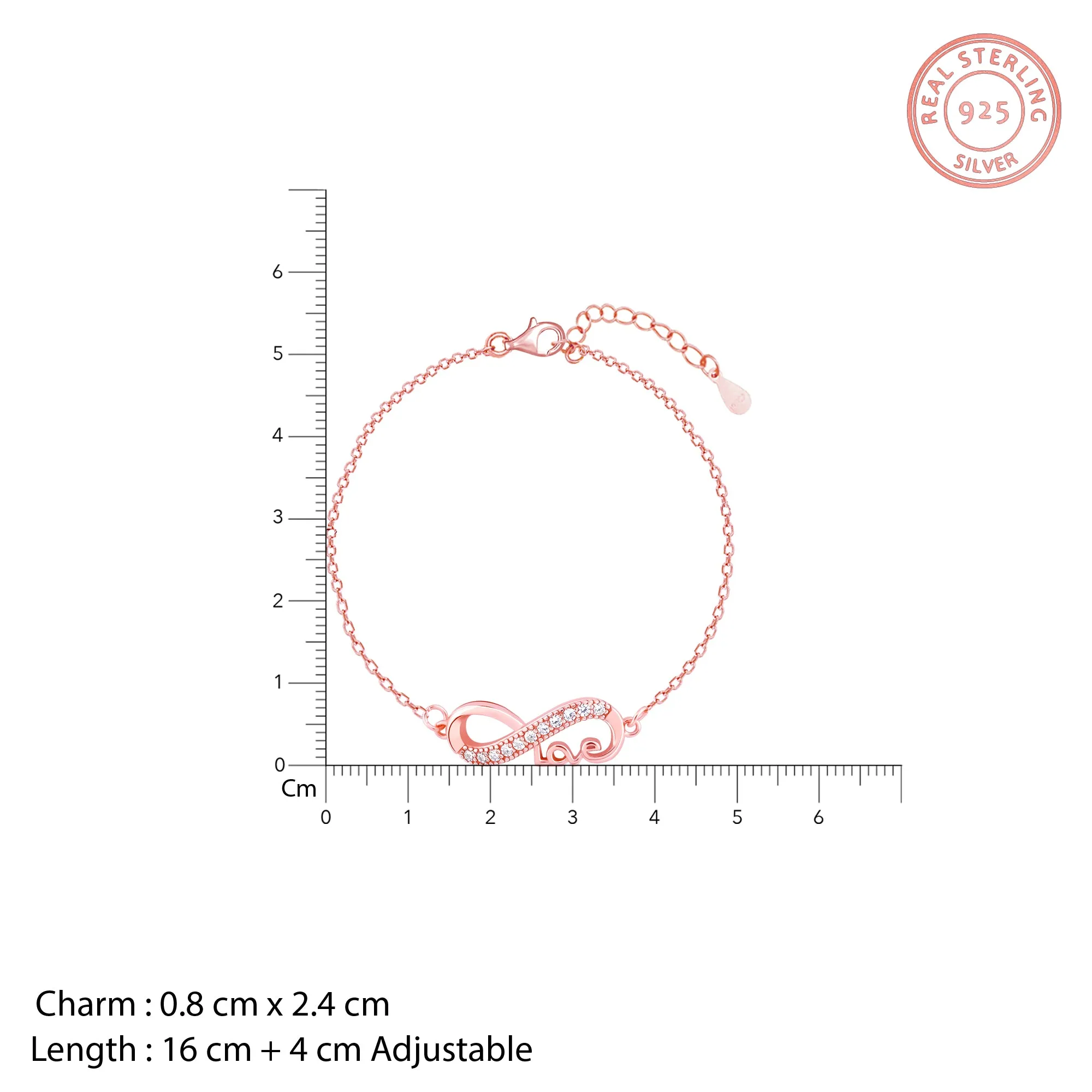 Rose Gold Love Knows No Bounds Infinity Bracelet Giva