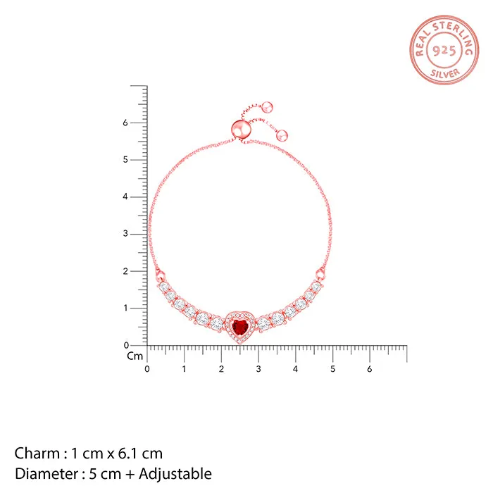 Rose Gold Love Of Red Bracelet Giva