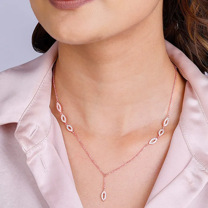 Rose Gold Opulent Oval Necklace Giva