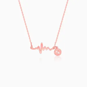Rose Gold Personalised Lifeline Initial Necklace Giva