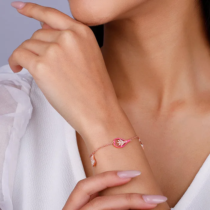 Rose Gold Pink Rani Ebony Bracelet Giva