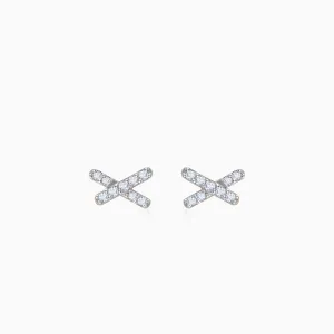 Rose Gold Radiant X Diamond Studs Giva