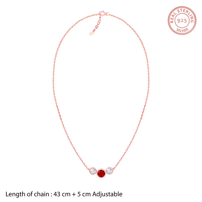 Rose Gold Scarlet Trio Necklace Giva