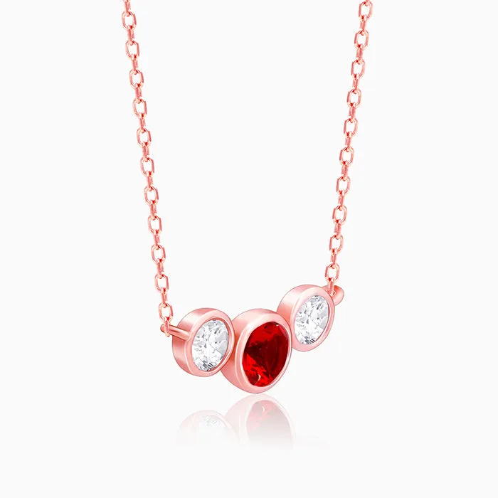 Rose Gold Scarlet Trio Necklace Giva