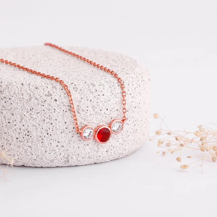 Rose Gold Scarlet Trio Necklace Giva