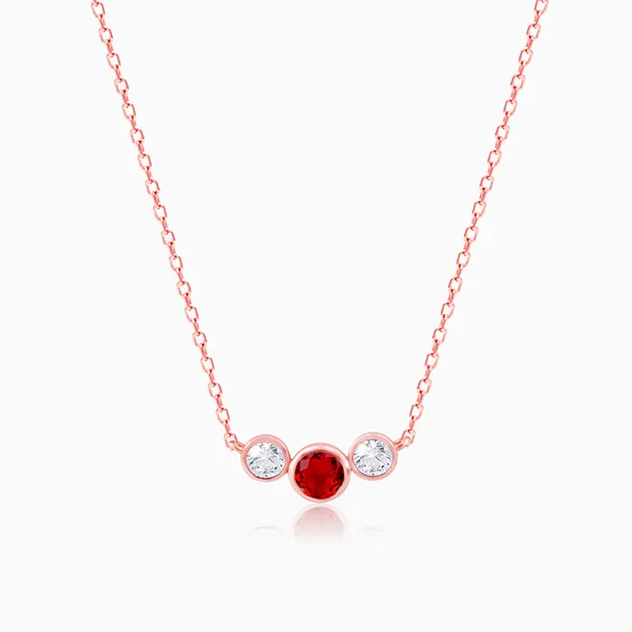 Rose Gold Scarlet Trio Necklace Giva