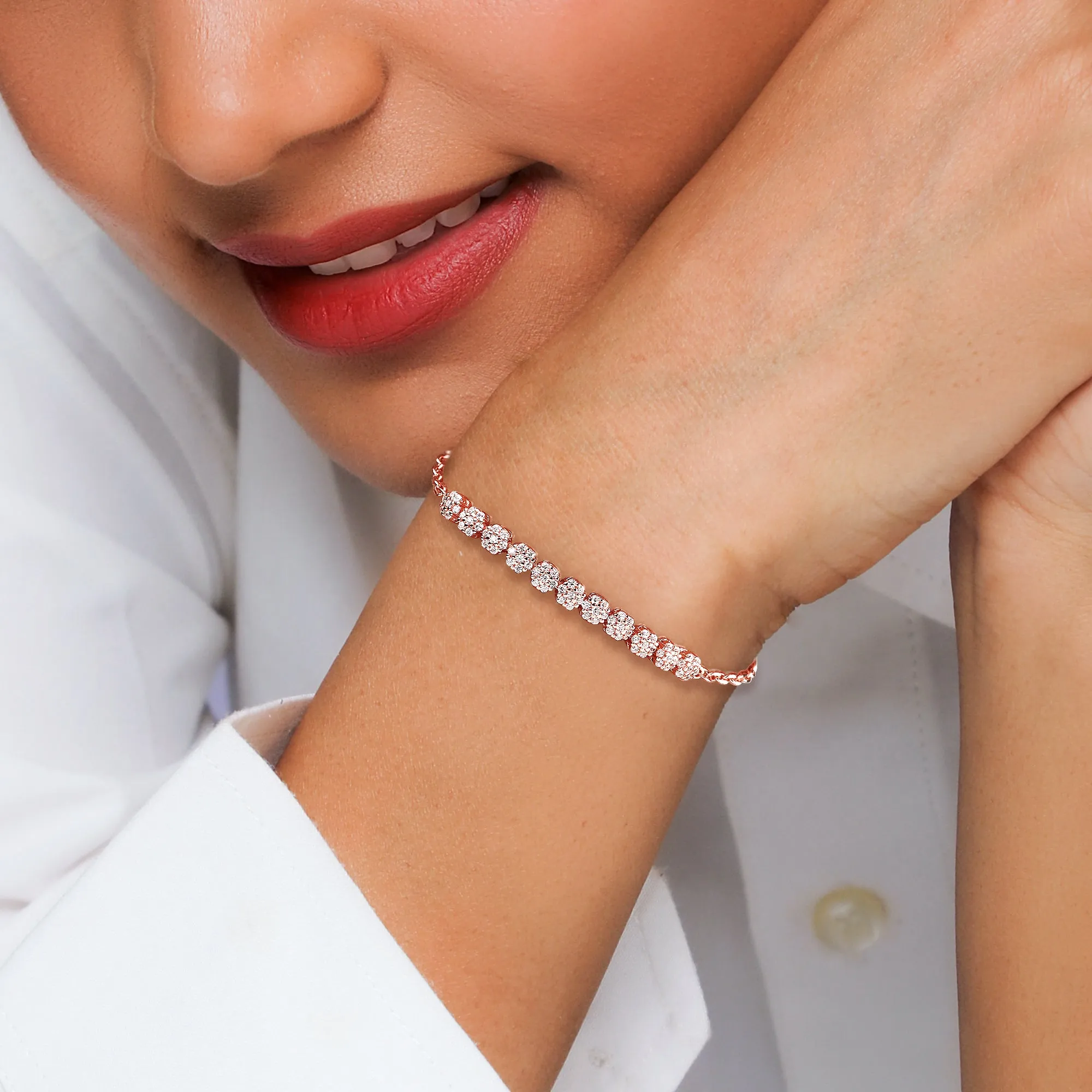 Rose Gold Shimmer Beads Bracelet Giva
