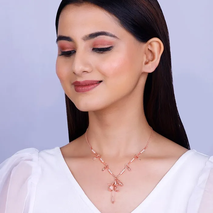 Rose Gold Shy Ebony Necklace Giva
