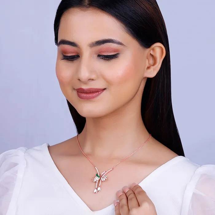 Rose Gold Snowy Safed Musli Necklace Giva