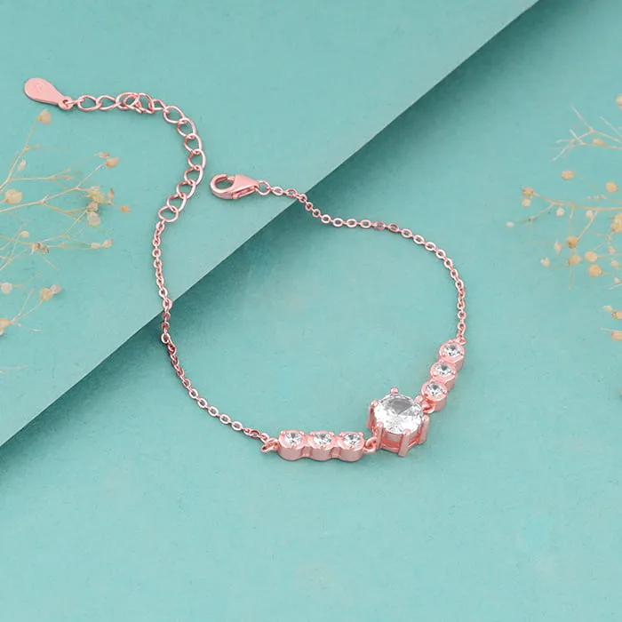 Rose Gold Solitaire Grace Bracelet Giva
