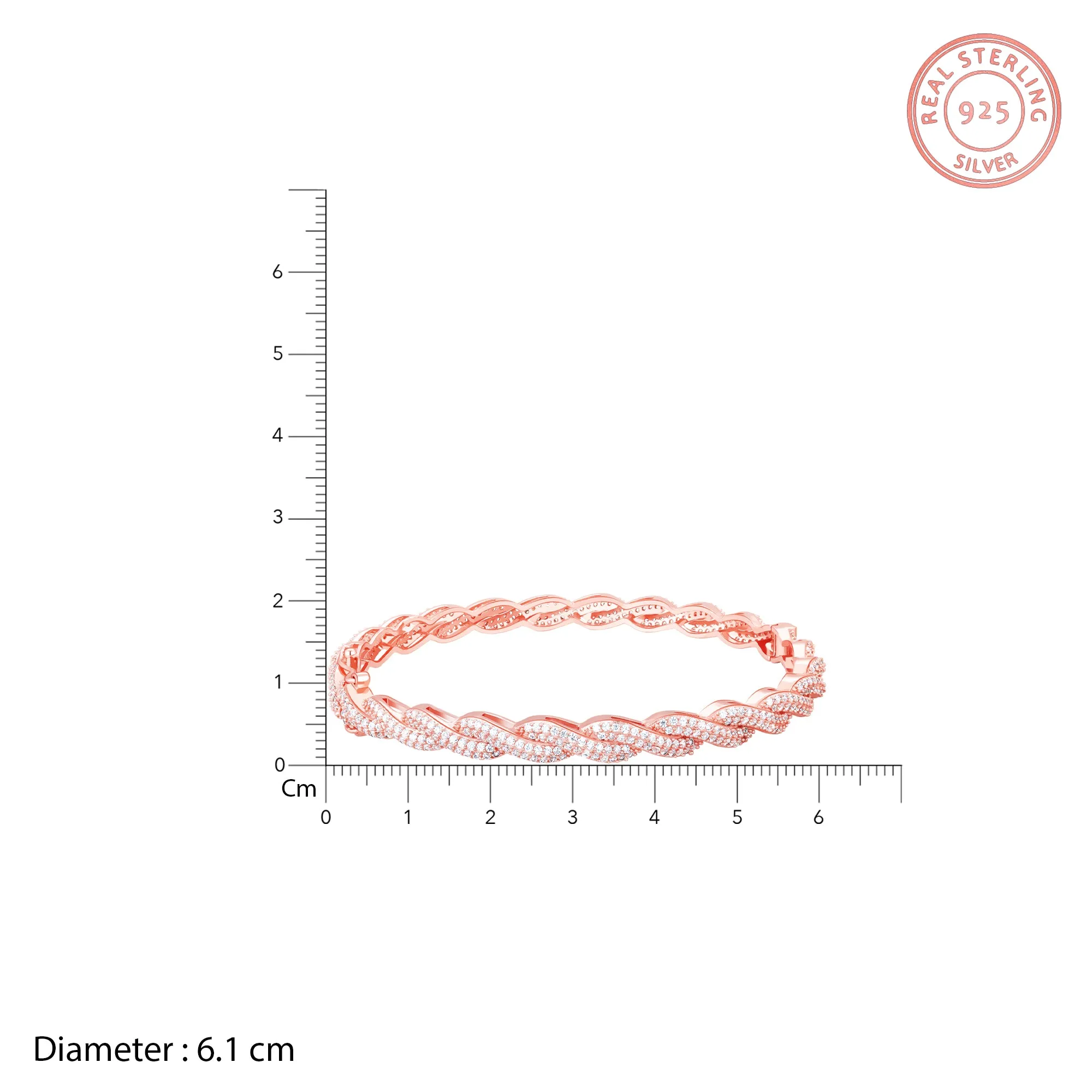 Rose Gold Spiral Splendour Bangle Giva