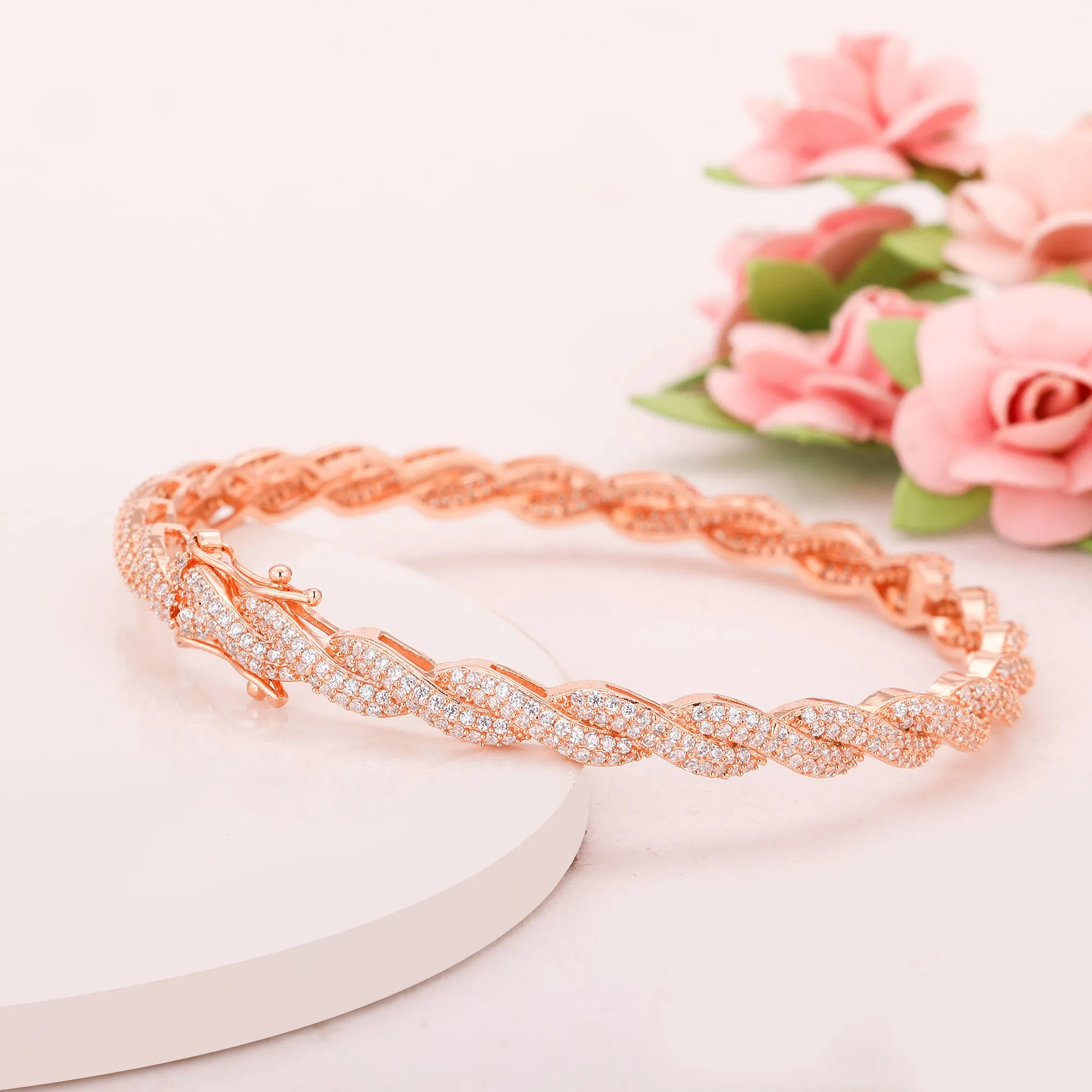 Rose Gold Spiral Splendour Bangle Giva