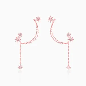 Rose Gold Starry Ear Cuff Earrings Giva