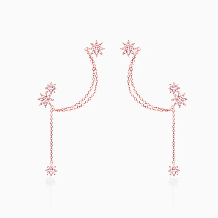 Rose Gold Starry Ear Cuff Earrings Giva