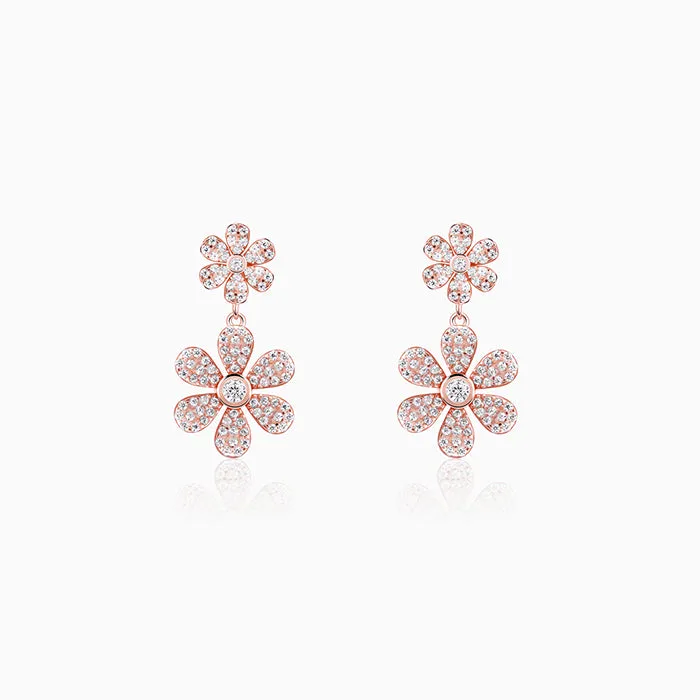 Rose Gold Stunning Flower Earrings Giva