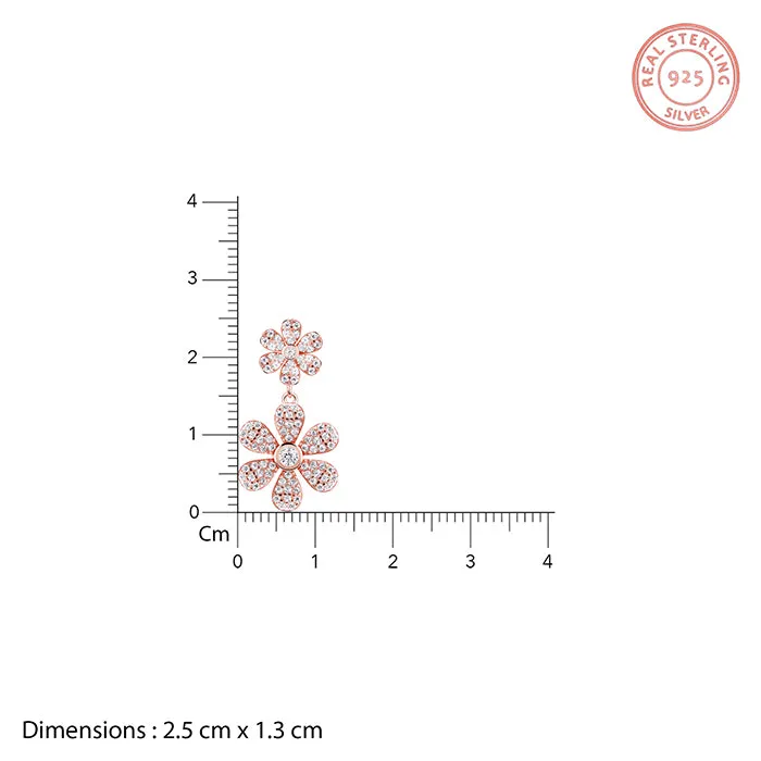 Rose Gold Stunning Flower Earrings Giva