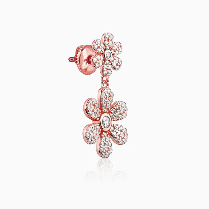 Rose Gold Stunning Flower Earrings Giva
