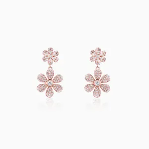 Rose Gold Stunning Flower Earrings Giva