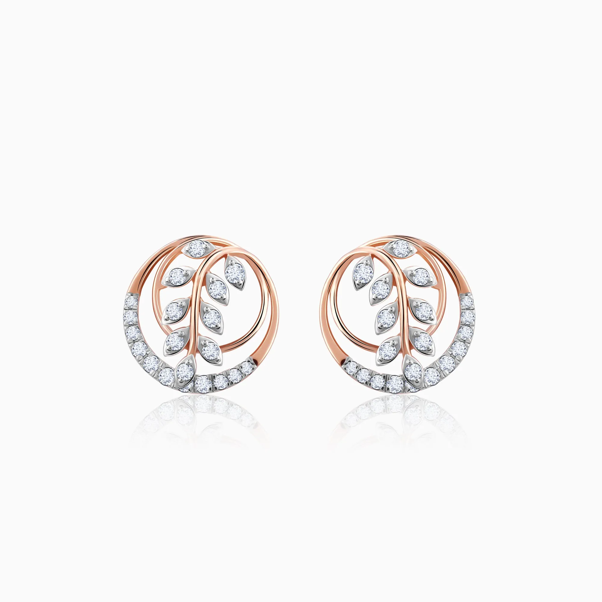 Rose Gold Sweet Alyssum Diamond Earrings Giva