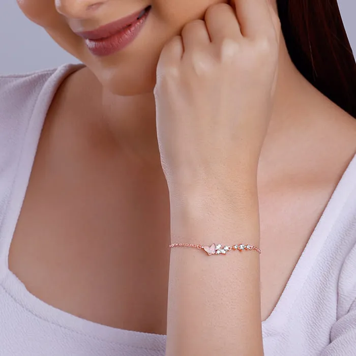 Rose Gold Sweet Butterfly Bracelet Giva