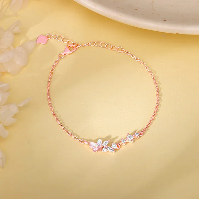 Rose Gold Sweet Butterfly Bracelet Giva