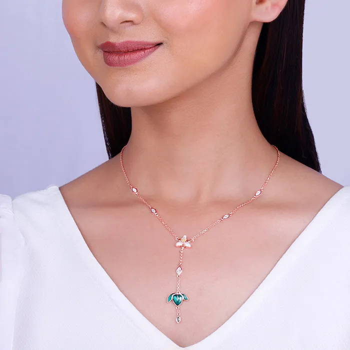 Rose Gold Trillium Treasures Lariat Necklace Giva