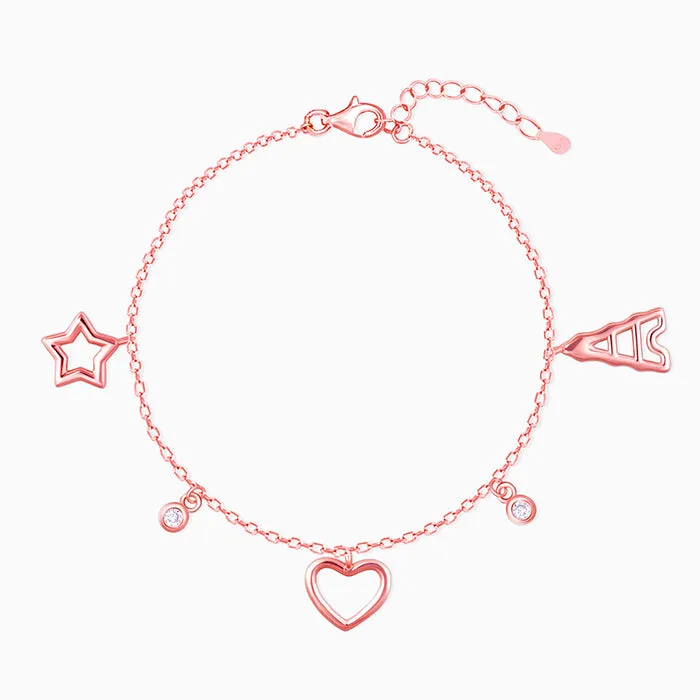 Rose Gold Valentine's Charm Bracelet Giva