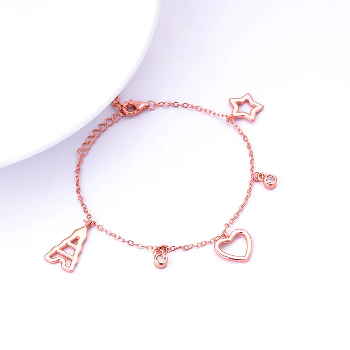 Rose Gold Valentine's Charm Bracelet Giva