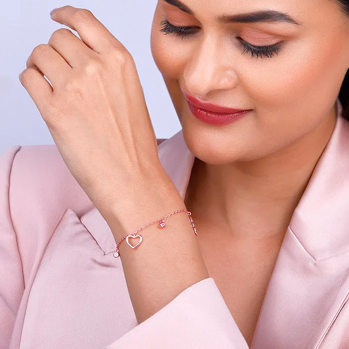 Rose Gold Valentine's Charm Bracelet Giva