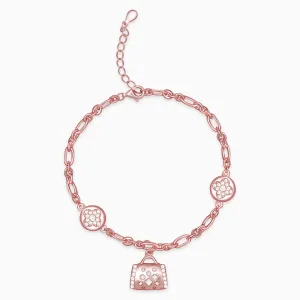 Rose Gold Weave Charm Bracelet Giva