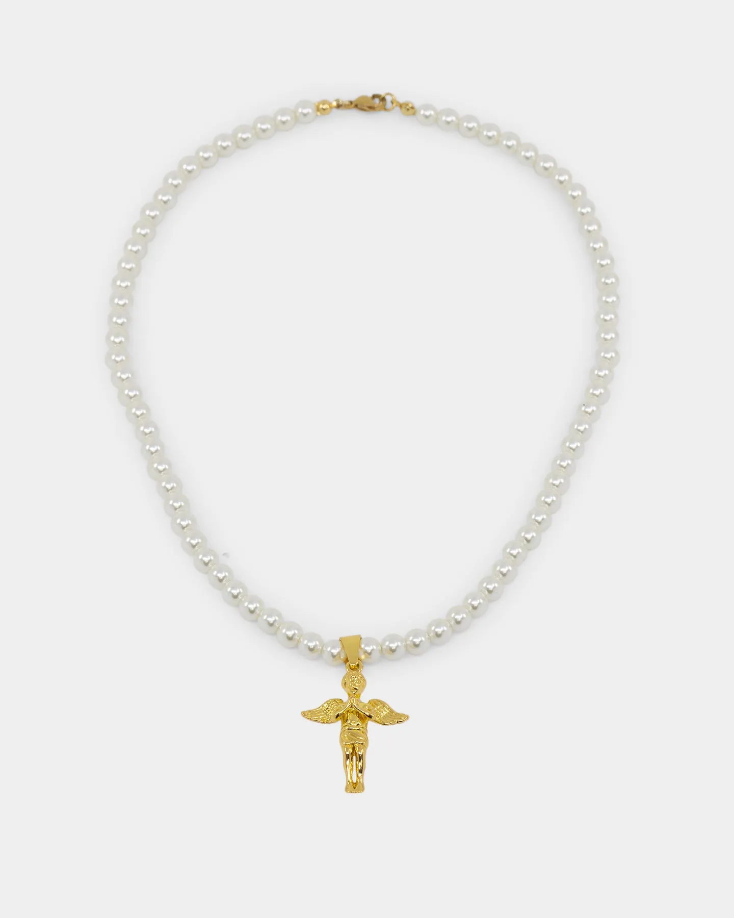 Saint Morta Cupids Pearl Necklace Gold