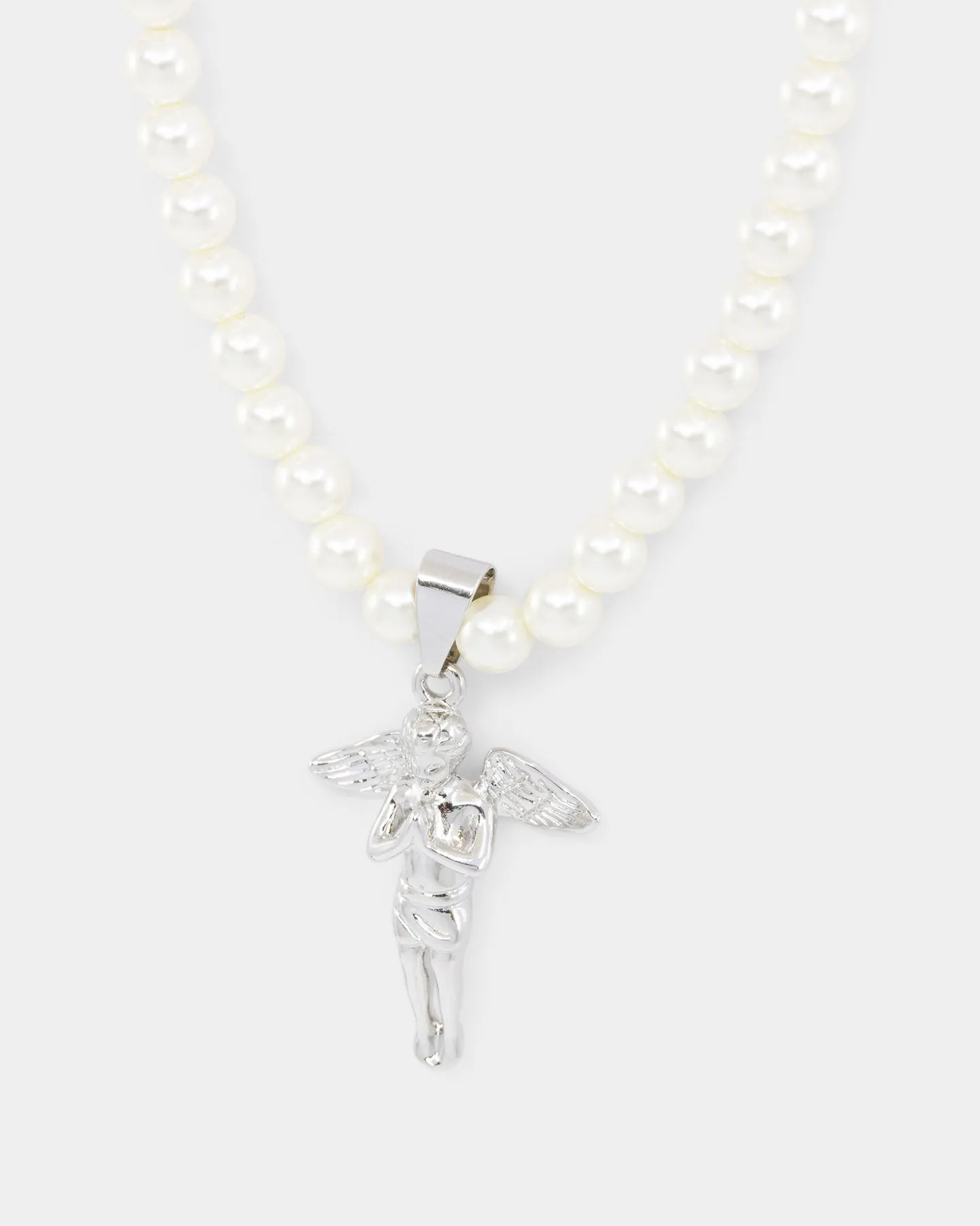 Saint Morta Cupids Pearl Necklace White Gold