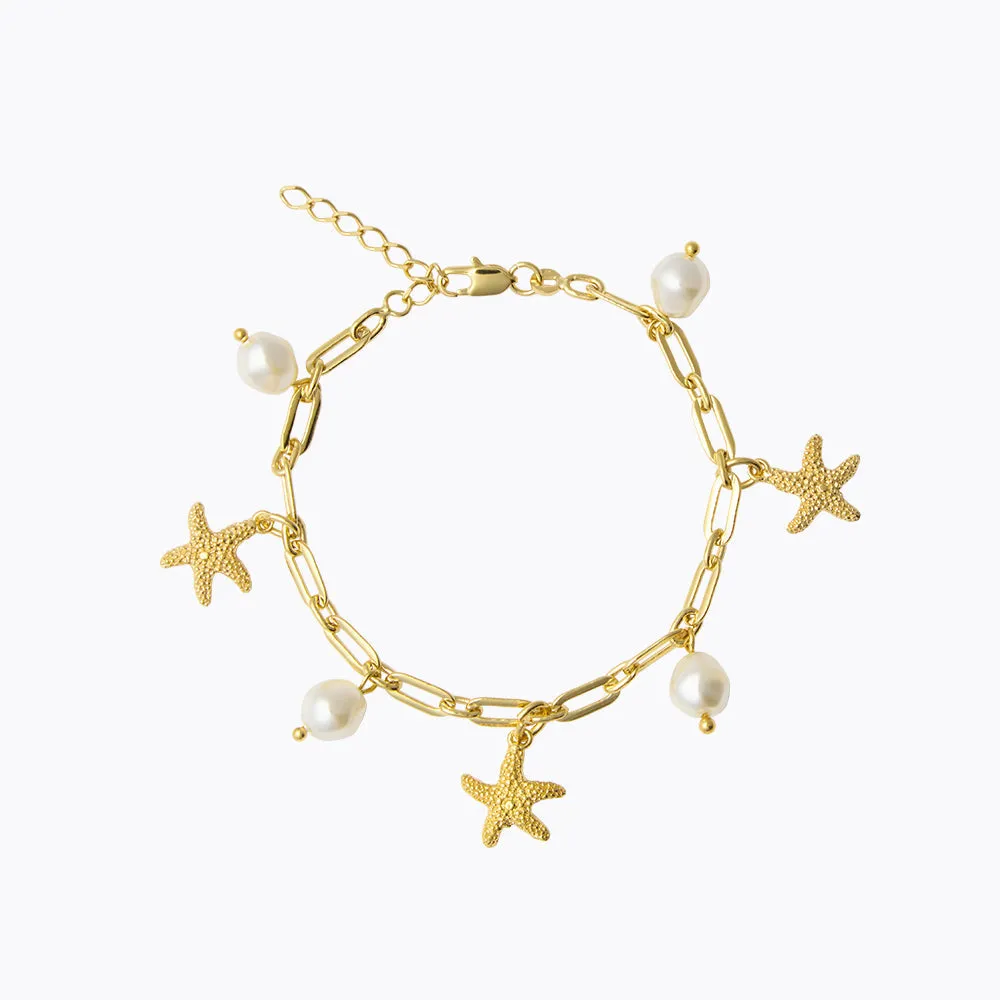 Sea Star Chain Bracelet / Pearl Caroline Svedbom