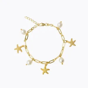 Sea Star Chain Bracelet / Pearl Caroline Svedbom
