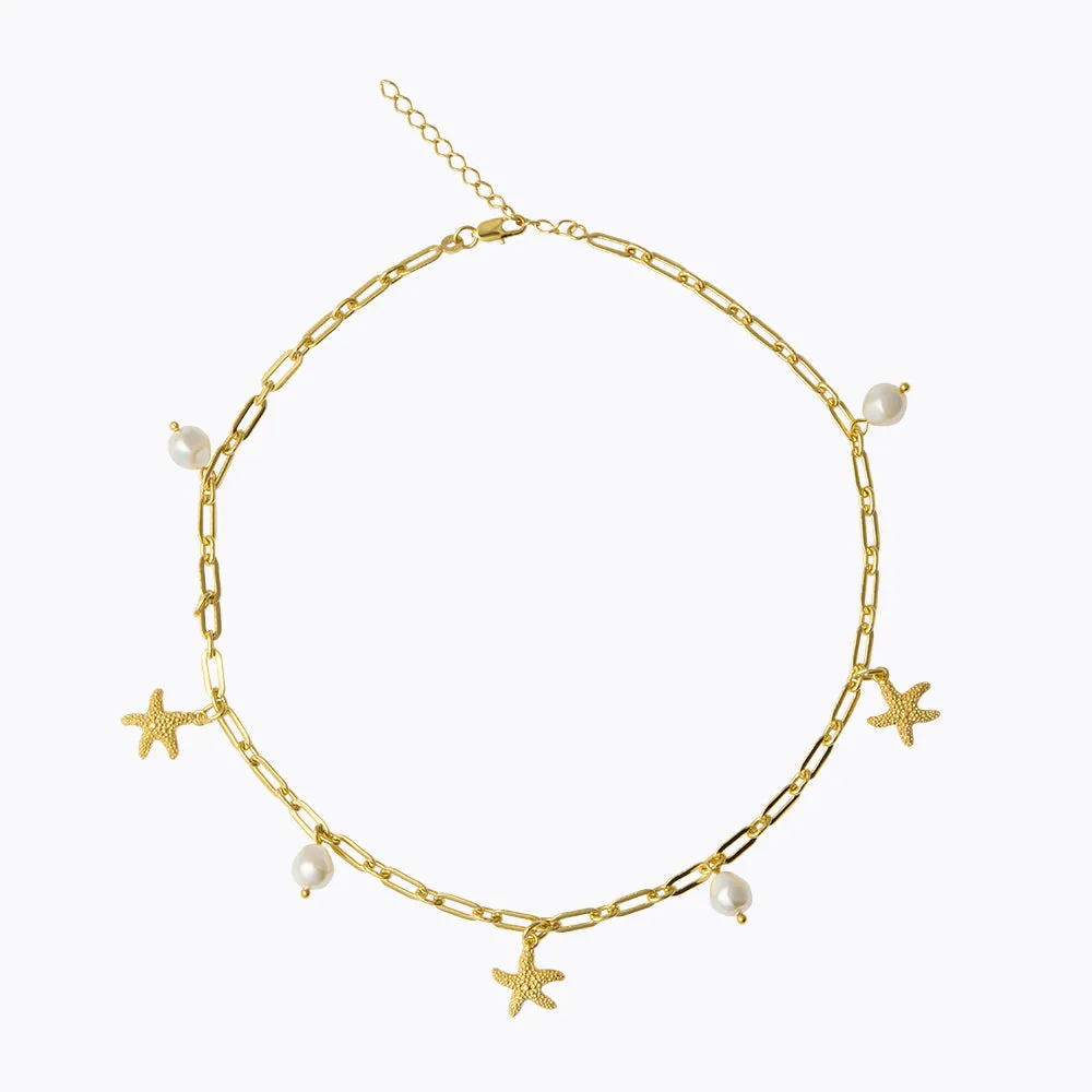 Sea Star Chain Necklace / Pearl Caroline Svedbom