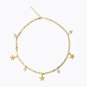 Sea Star Chain Necklace / Pearl Caroline Svedbom